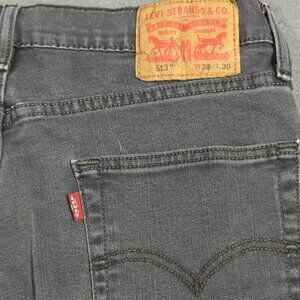 Levi's Jeans Men's 33x30 Fits 33x27 Black 513 Slim Fit Straight Leg Denim